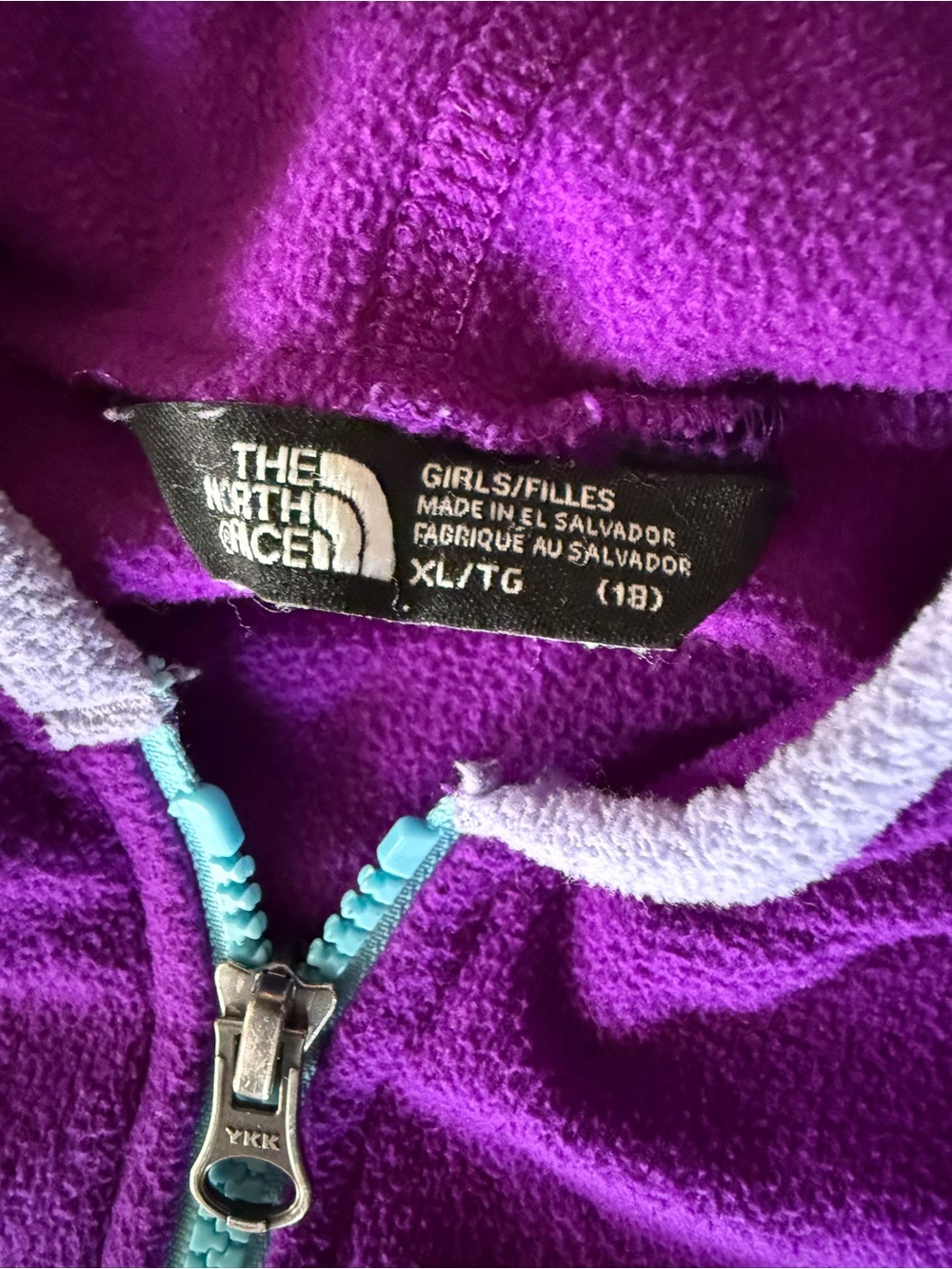 The North Face Purple & Lavender Girls' Hooded Fleece Jacket - Picture 2 of 5